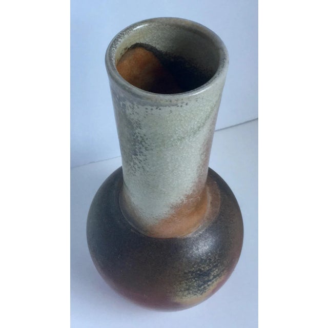 2010s Large Raku Fired Earthenware Vase - By Nancy Niles - For Sale - Image 5 of 8