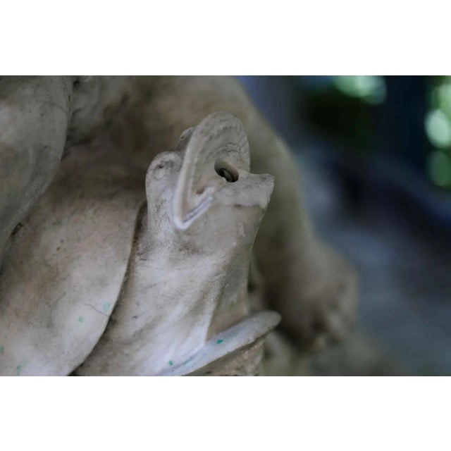Mid 19th Century Antique Italian Carved Marble Fountain Depicting Putti Wrestling a Dolphin For Sale - Image 5 of 13