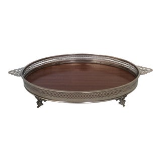 Vintage Italian Eales of Sheffield Silver Plate and Formica Serving Tray For Sale