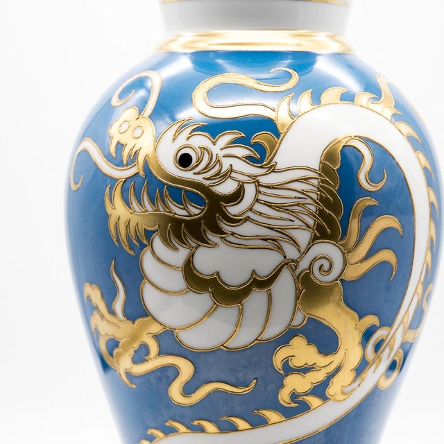 Porcelain Dragon Vase by Heinz Schaubach for Schaubach Kunst, 1920s-1930s For Sale - Image 6 of 13