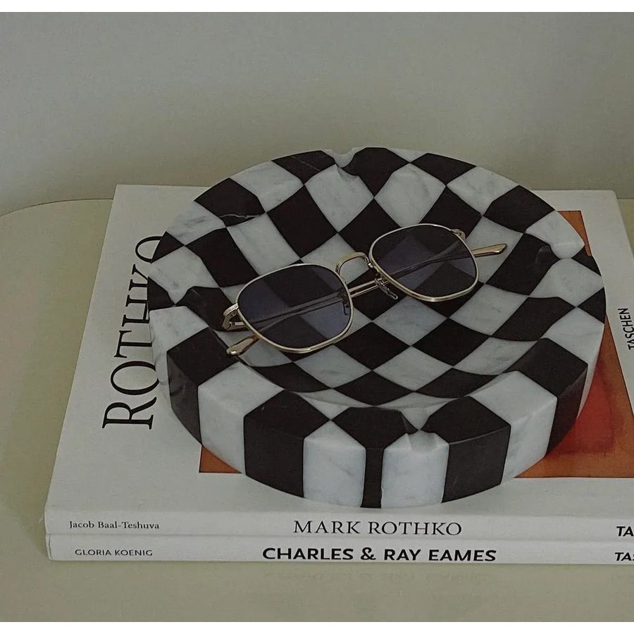 Marble Chess Ashtray Bowl | Chairish