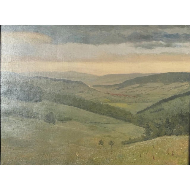 Heinrich Pforr, Landscape at the Meissen, Oil Painting on Canvas For Sale - Image 9 of 13