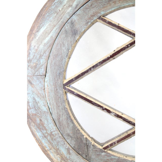 Wood Window With Diamond Flowerette For Sale - Image 9 of 10