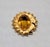 1990s or early 2000s goldtone oval unfoiled open backed faux-citrine flower with alternating textured and smooth petals...