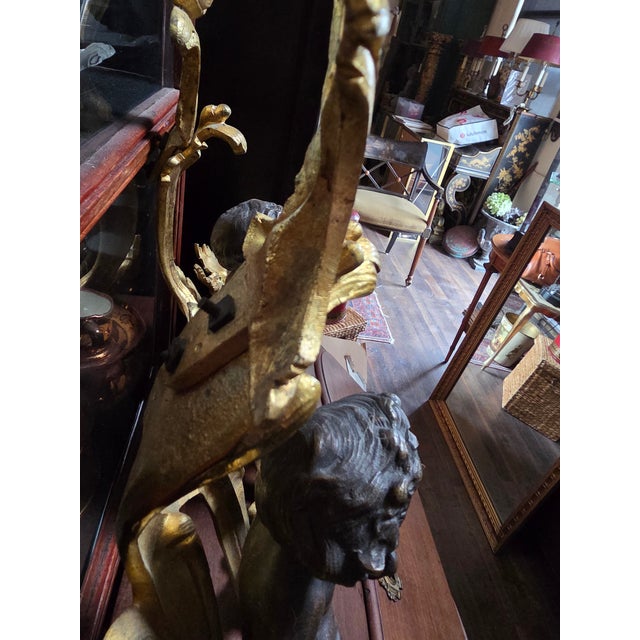 1900 - 1909 Antique French Chenets With Cherubs For Sale - Image 5 of 10