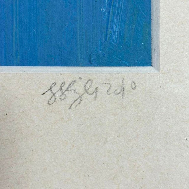 Framed Painted Paper Collage Fish by Leslie Lewis Sigler, 2010 For Sale - Image 4 of 5