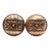 Antique Pair of Polished Bronze Italian Renaissance Columbian Entry Door Knobs For Sale