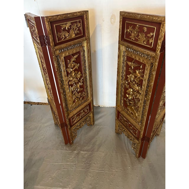 Vintage Chinoiserie Screen Dividers - a Pair For Sale - Image 4 of 8