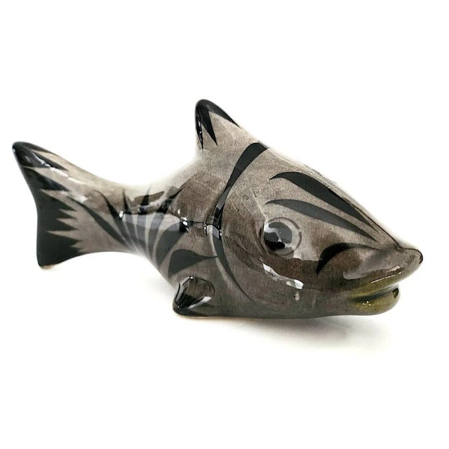 1970s 1970s Tonala El Palomar Ceramic Fish Figurine For Sale - Image 5 of 8