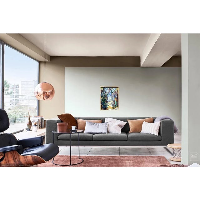 Wood "Path in the Woods in the Sunlight", Contemporary Landscape Oil Painting on Canvas For Sale - Image 7 of 7