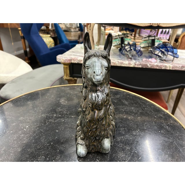 1950s Italian Mid Century Ceramic Llama For Sale - Image 4 of 11
