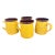 Vintage Baldelli Pottery Italy Mid Century Yellow Mugs Lot of 4 Signed For Sale