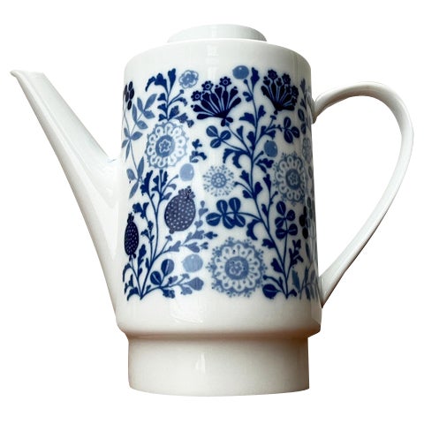 Mid-Century German Ceramic Tea or Coffee Pot Series Hamburg Form 20 Decor Blumenspiel by Lieselotte Kantner for Melitta, 1960s For Sale