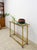 Gold Vintage MCM Brass Console Table Glass Top Hollywood Regency Sofa Table Coastal For Sale - Image 8 of 14