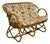 Vintage Palm Beach 2 Strand Rattan Bamboo Loveseat in the Style of Franco Albini For Sale