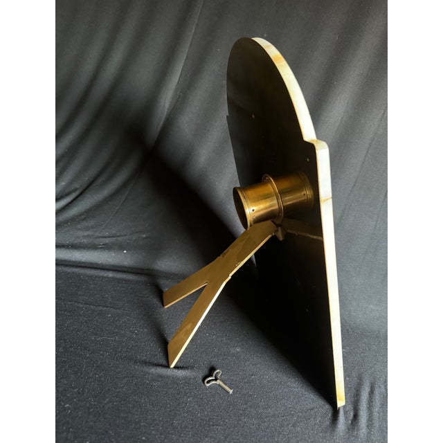 French 1860s Coblentz Louis XVI Blue Alabaster Enamel Table Clock 1pc For Sale - Image 3 of 17