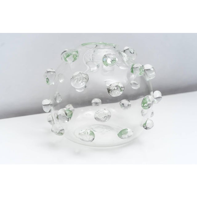 Glass Vase with Clear Optical Droplets by Luciano Gaspari for Salviati, 1962 For Sale - Image 9 of 11