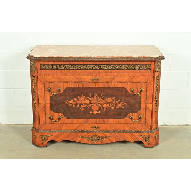 An outstanding French Regency Louis XVI style dresser, commode, or chest of drawers In the manner of Paul Sormani Italy,...