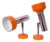 Mid-Century Desk or Wall Lamps in Orange and Chromed Metal, 1970s, Set of 2 For Sale