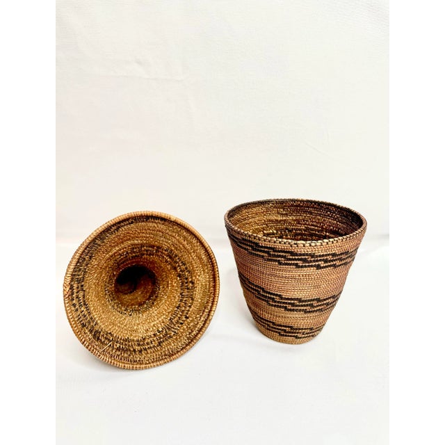 Mid 20th Century African Woven Tutsi Baskets- a Set of 3 For Sale - Image 5 of 8