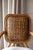 Wood Vintage Padma’s Plantation Armchairs Woven Rattan With Sherpa Upholstery, Set of Four For Sale - Image 7 of 17