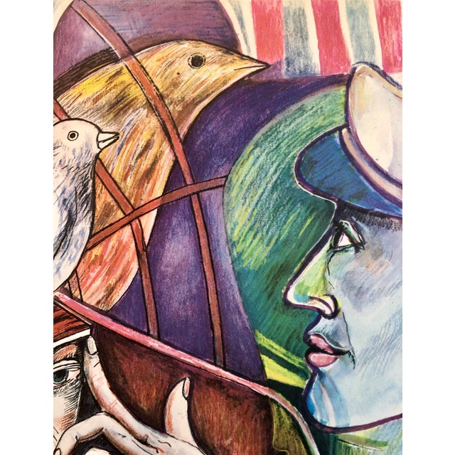 Shaoul Smira, 1980's Large Modernist Israeli Film Noir Figures Lithograph Neo-Expressionism For Sale In Miami - Image 6 of 7