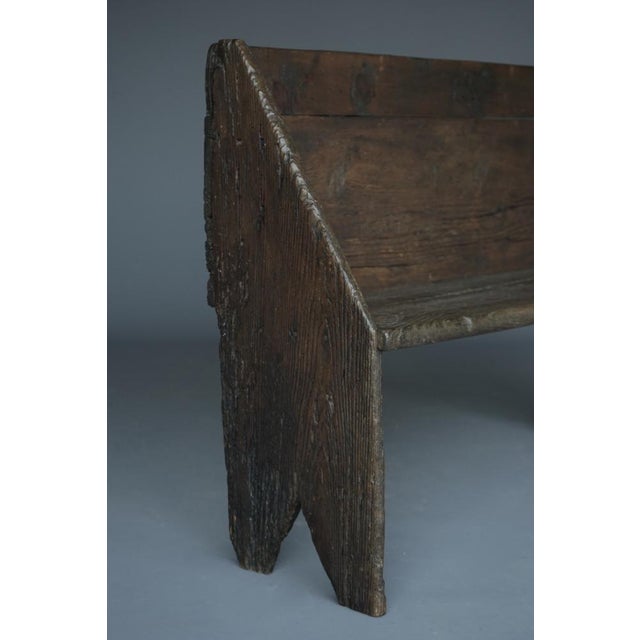 Small Antique 18th Century Oak Hall Bench For Sale - Image 5 of 18