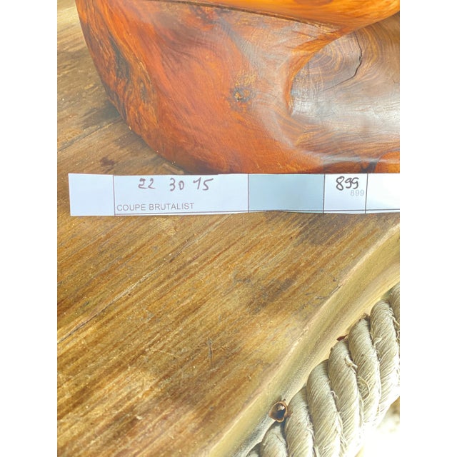 Brutalist Olive Wood Vide Poche by Charlotte Perriand, France, 1950s For Sale - Image 12 of 13