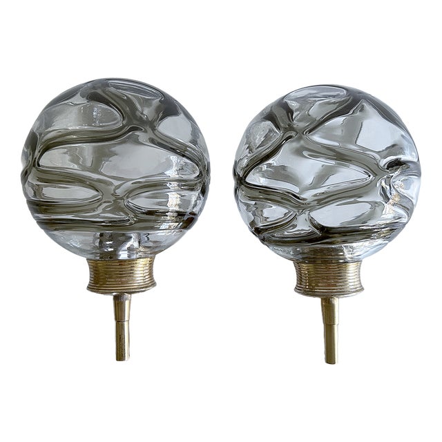 Vintage Murano Glass Sconces from Doria, 1970s, Set of 2 For Sale