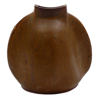 Vintage Abstract Stoneware Ceramic Vase, 1970s For Sale