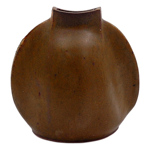 Vintage Abstract Stoneware Ceramic Vase, 1970s For Sale