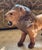 Figurative Vintage Large Handcrafted Leather Lion Sculpture, 23” For Sale - Image 3 of 9