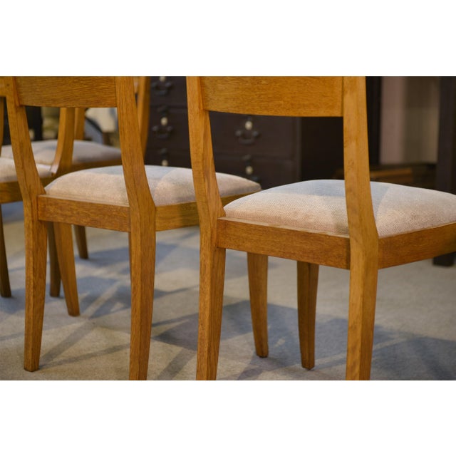 Wood Vintage Oak Chairs by Gaston Poisson, 1940s, Set of 6 For Sale - Image 7 of 17