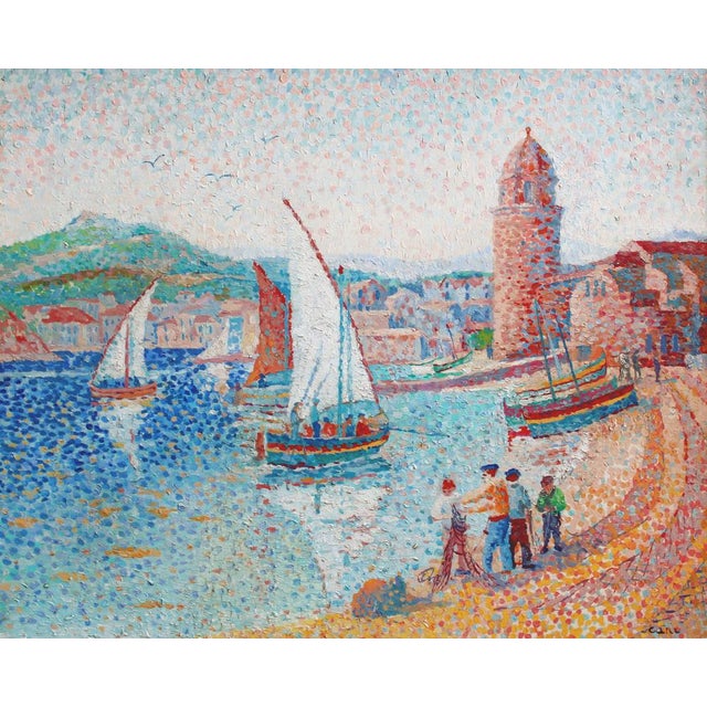 Yvonne Canu, Collioure, Oil on Canvas For Sale - Image 7 of 17