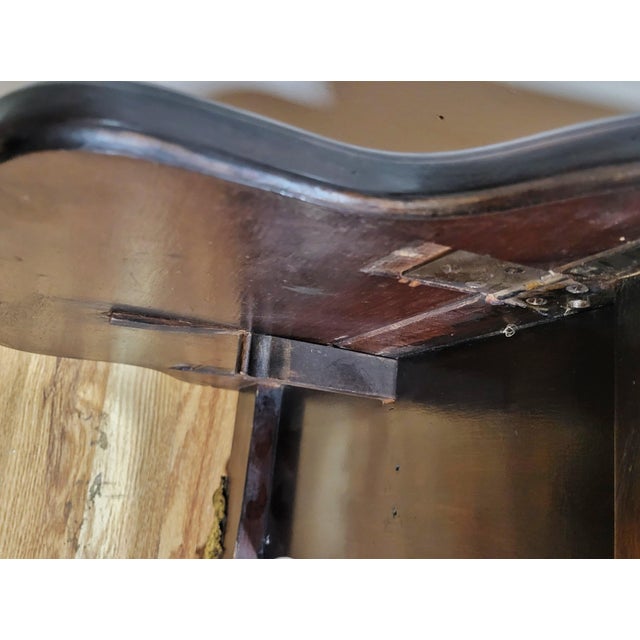 Antique American Made French Louis XV Marquetry Drop Leaf Center Table Desk For Sale - Image 17 of 18