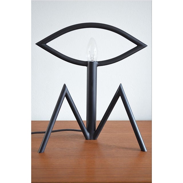 Black German Table Lamp from Argus Stefan Bumm, 1980s For Sale - Image 8 of 8