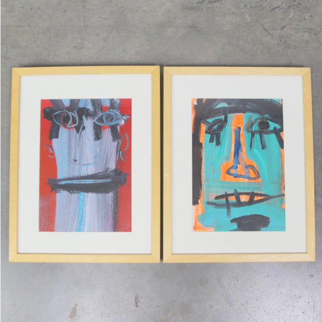 Lola Galanes, Expressionist Composition, 21st Century, Acrylic on Cardboard, in Flawless conditions. Designed from 2000...
