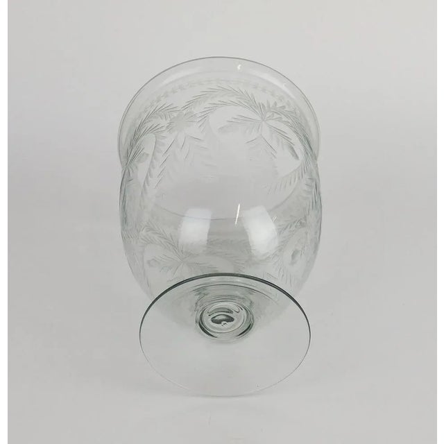 Engraved Glass Photophore Cup For Sale - Image 8 of 10