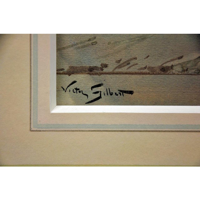 Victor Gabriel Gilbert, The Church of the Holy Trinity, Place De La Trinite, Paris, 1890s, Gouache & Watercolor & Paper, Framed For Sale - Image 3 of 18