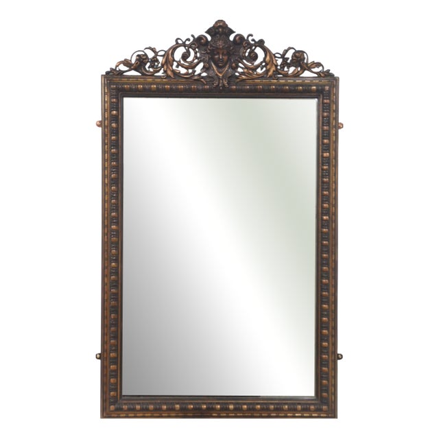 Neo-Classical Carved Giltwood Wall Mirror, 1890s For Sale