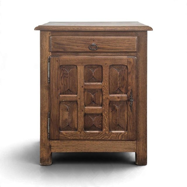 2000 - 2009 Small Louis XIII Style Oak Side Table For Sale - Image 5 of 5