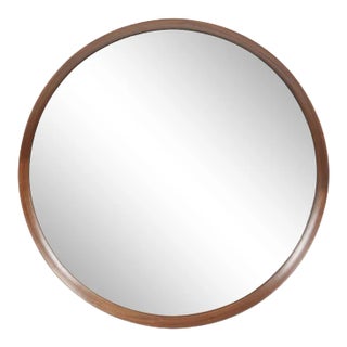 Reagan Round Wood Mirror from Kenneth Ludwig Chicago For Sale
