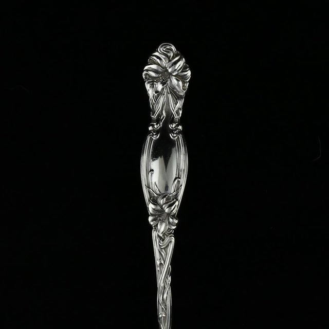 International Simpson Frontenac 1903 Oyster Ladle Sterling Silver 10" Floral For Sale In Greensboro - Image 6 of 8