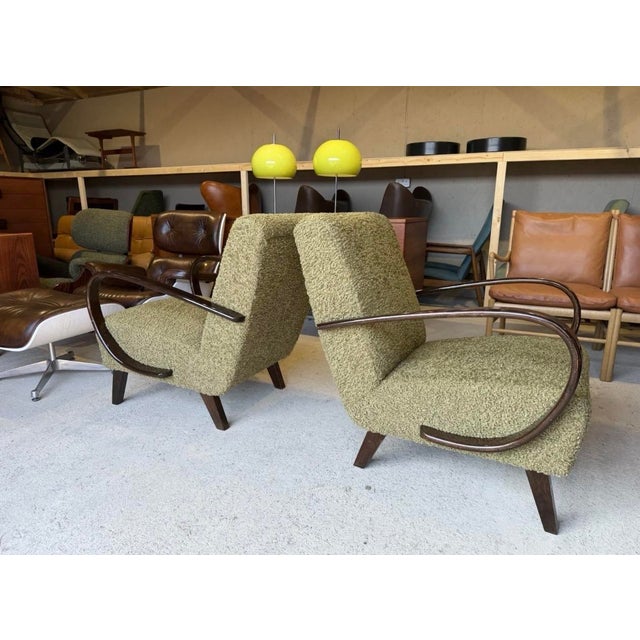 Art Deco Lounge Chairs by Jindrich Halabala, Set of 2 For Sale - Image 15 of 18