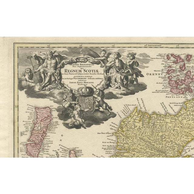 Antique Map of Scotland by Johann Baptist Homann, 1710 For Sale - Image 15 of 17
