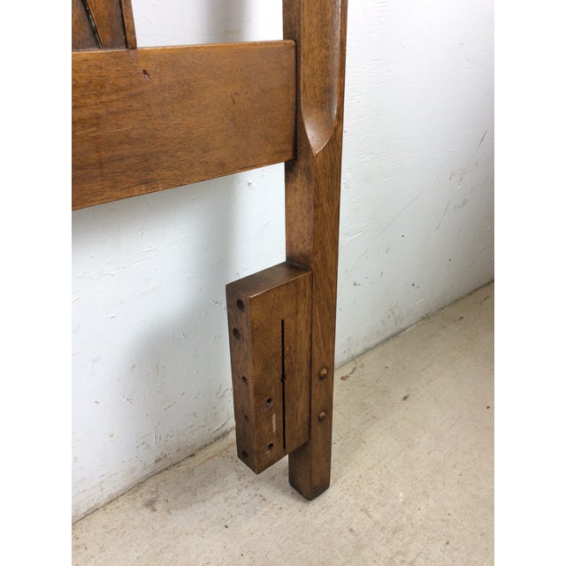 Mid Century Modern Full Size Walnut Headboard From Brasilia by Broyhill For Sale - Image 11 of 18