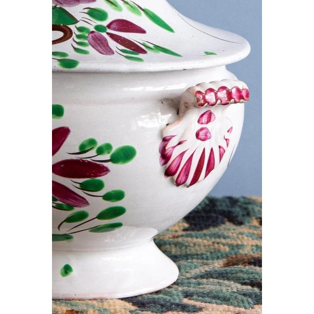 Basket of Flowers Tureen by Les Islettes Faience For Sale - Image 6 of 9
