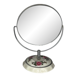 Mid 20th Century Porcelain Base Vanity Mirror
