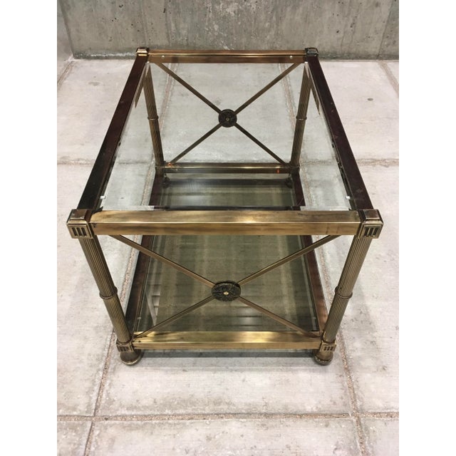1960s Aged Brass End Table From Mastercraft For Sale - Image 5 of 13