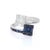 18k White Gold Natural 1.11ct Blue Sapphire Diamond Bypass Ring Size 7 For Sale